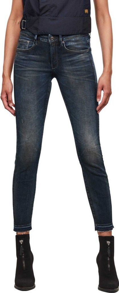 G-star 3301 Mid Waist Skinny Ripped Ankle Jeans Blau 25 / 34 Frau Blau 25