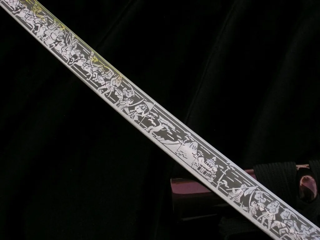 Katana de samouraï pour initiation au combat ninja avec garde fixe