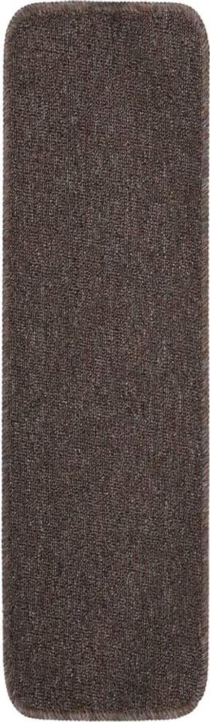 vidaXL Antirutsch Stufenmatten 15 Stk. 75x20 cm Braun Rechteckig