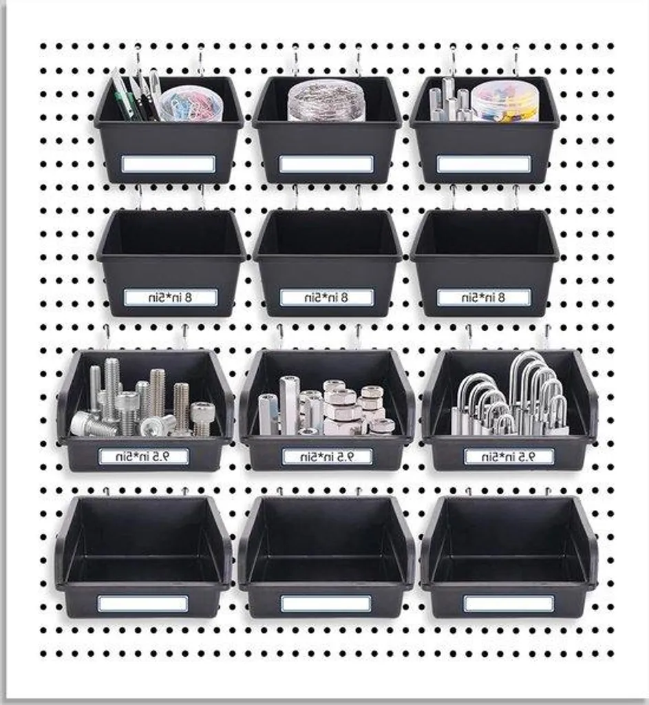 Organiseur d'outils mural en métal perforé robuste avec 25 accessoires