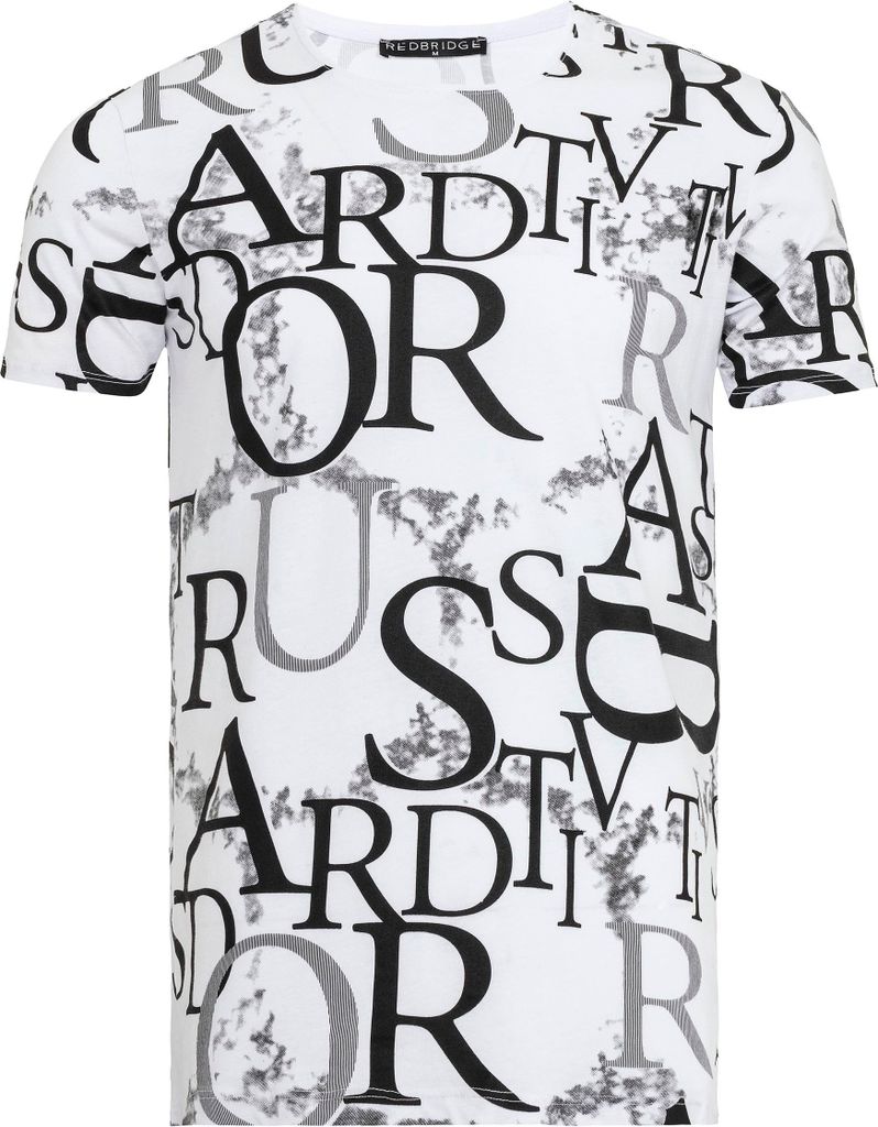 Red Bridge Herren T-Shirt Allover Print Weiß XXL