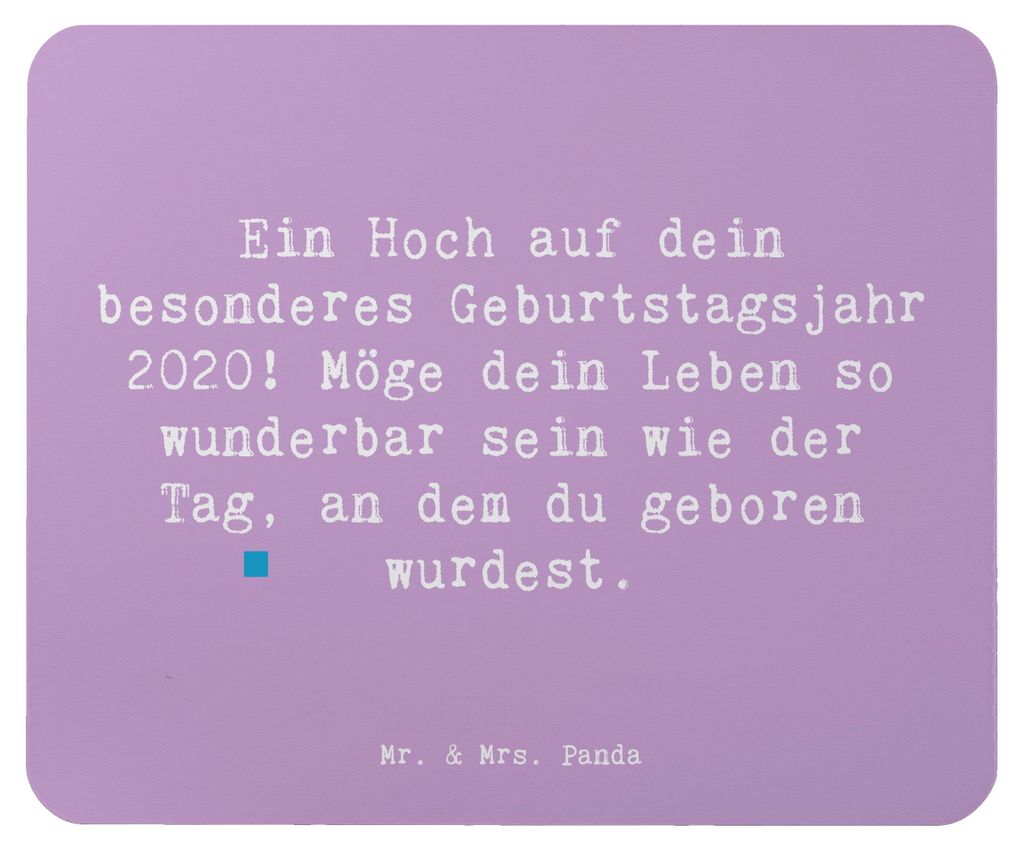 Mr. & Mrs. Panda Mousepad Spruch 2020 Geburtstag - Lavendeltraum - Geschenk, Geburtstagsgeschenk, Mauspad, laptop, Happy Birthday, Mouse Pad, unver...