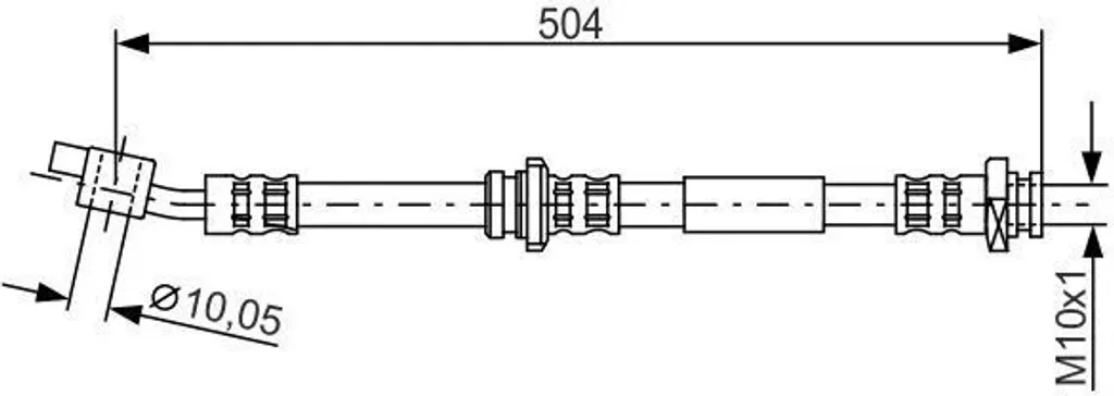 Tuyau de frein BOSCH haute pression 46210 BU70A pour Nissan Almera Tino