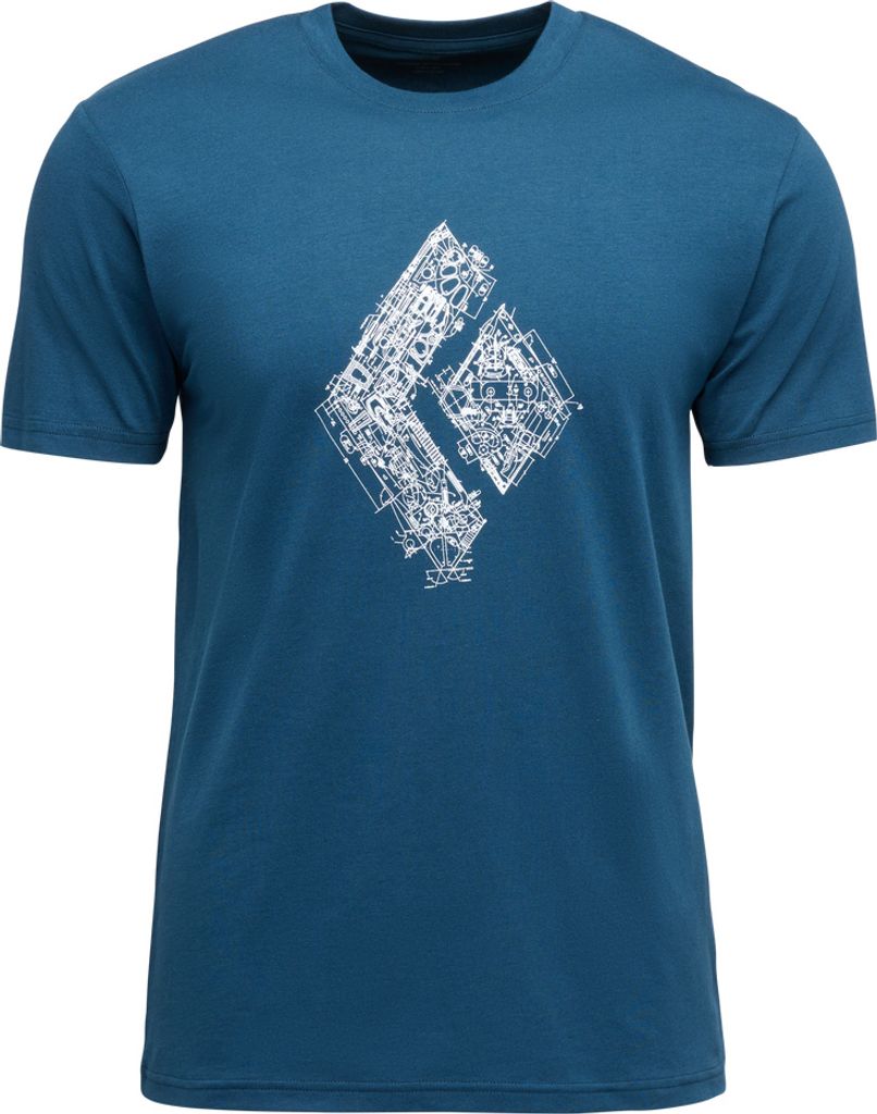 M Engineered Diamond Ss Tee, 4013 Indigo, M, Black Diamond