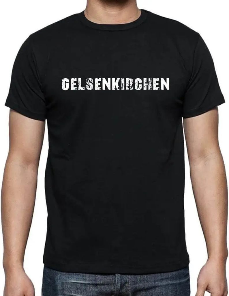 Herren Grafik T-Shirt Gelsenkirchen Öko-Verantwortlich Vintage Jahrgang Kurzarm Lustige Druck Geburtstag Geschenk Mann