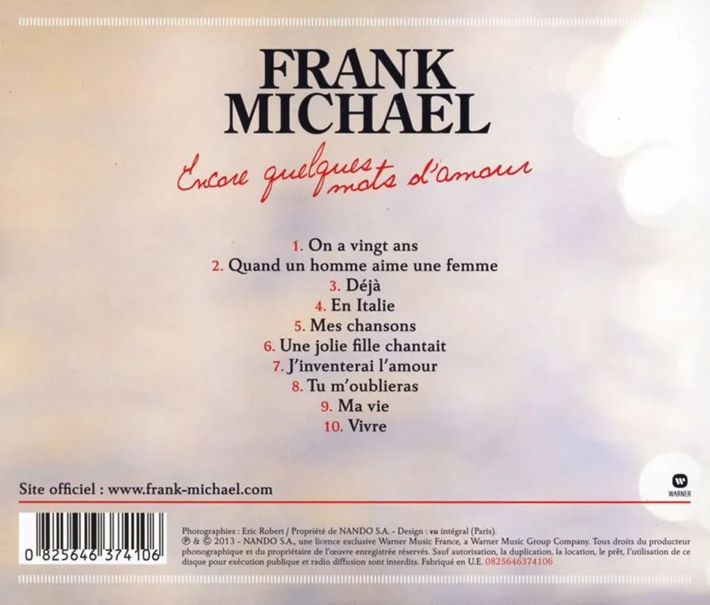 Retrouvez Michael Frank Encore Quelques Mots D'Amour Disque Introuvable - 2