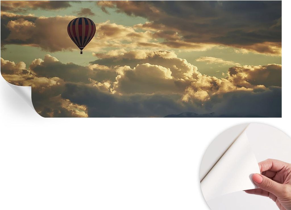 Selbstklebende Wandtapete - Dekorative Tapete für Wohnzimmer - Klebefolie für Wandbilder - Tapetenfolie für Wanddekoration - 208x146 cm - Ballon...