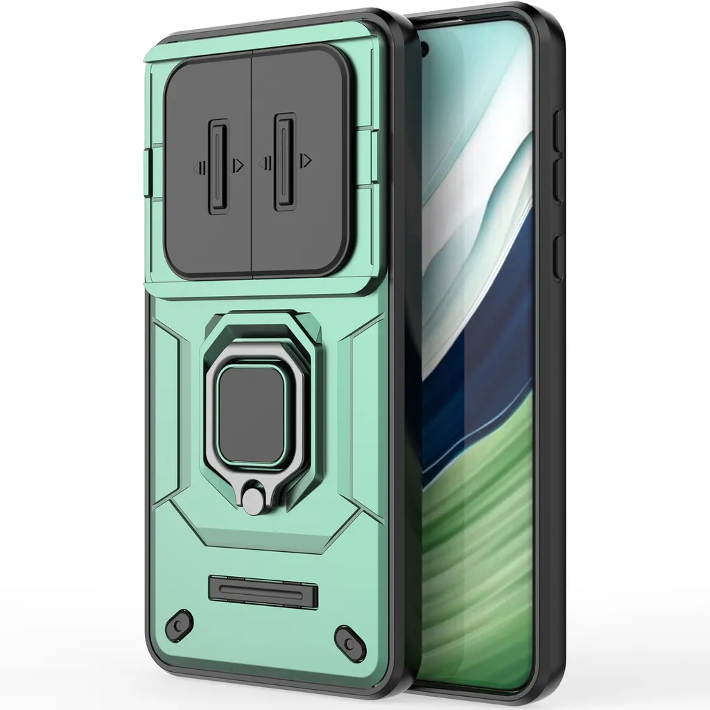 Custodia Huawei Mate 60 Pro Antiurto 360° - Qualità Militare Con Supporto Magnetico E Piastra Auto, Nero