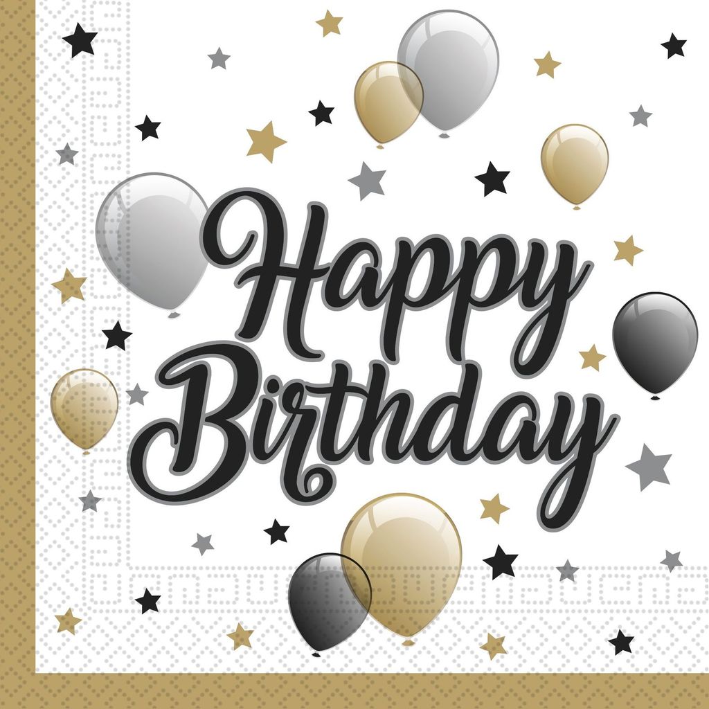 20 Milestone Birthday Servietten 33cm Produktbild 