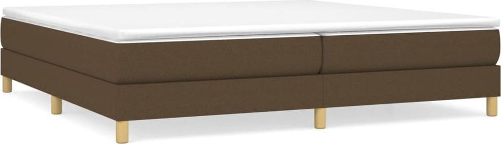 vidaXL Boxspringbettgestell Dunkelbraun 200x200 cm Stoff