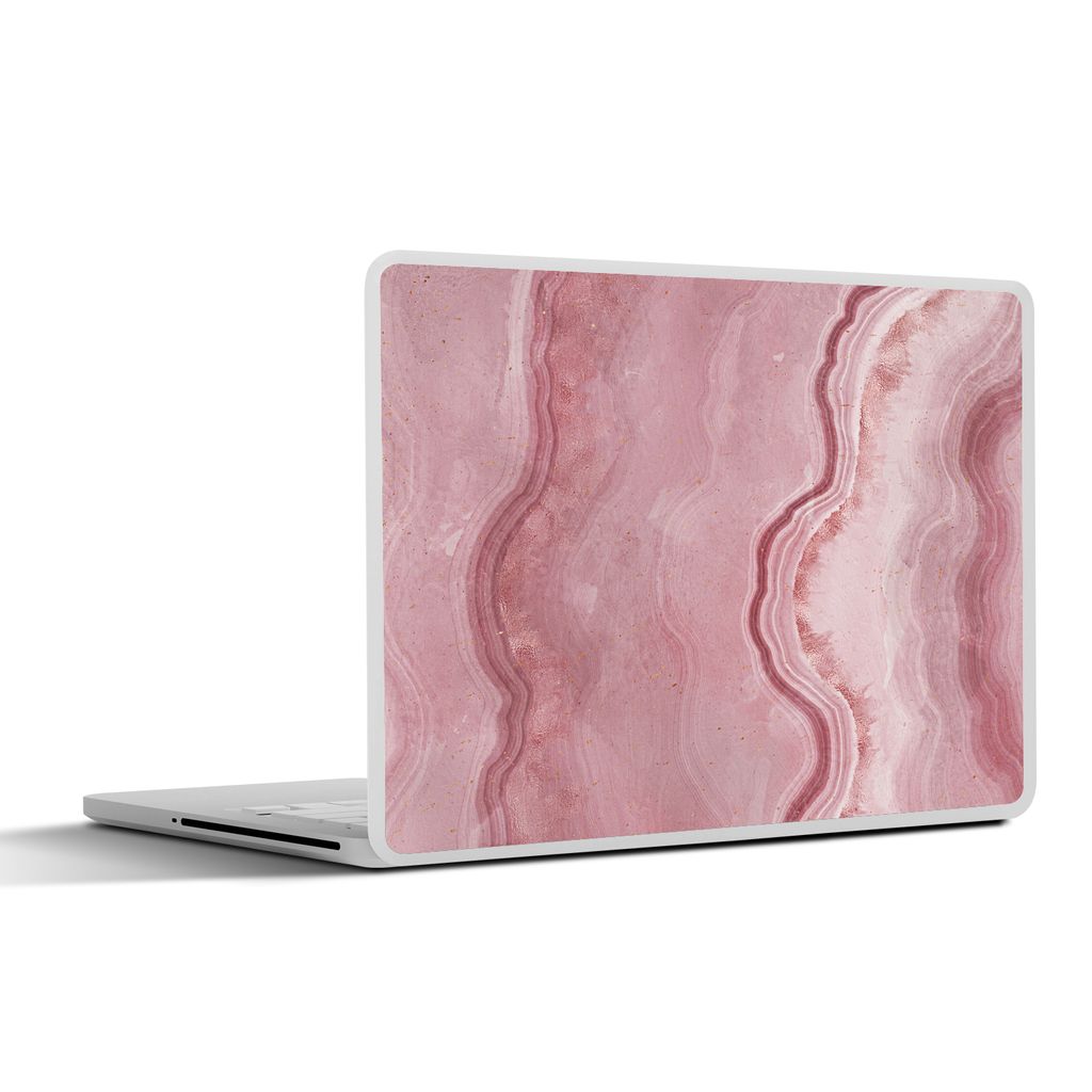 MuchoWow Laptop Aufkleber Sticker Cover Rose - Achat Geode - Steine - Kristall 36.5x27.5 cm - Laptop-Sticker