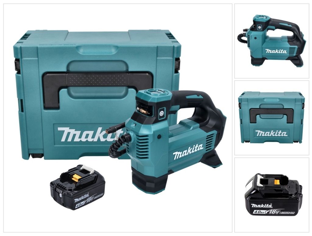 Makita DMP 181 M1J Akku Kompressor 18 V 11,1 bar + 1x Akku 4,0 Ah + Makpac - ohne Ladegerät