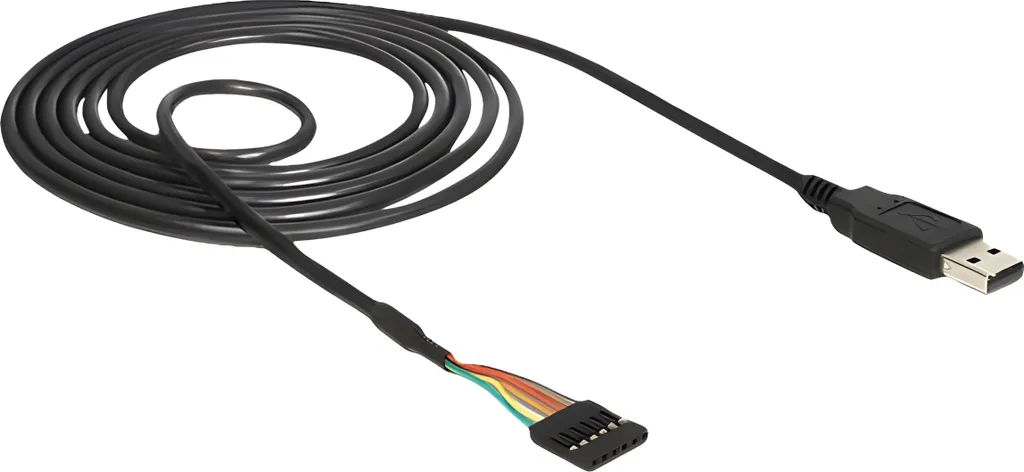 Câble TTL 6Pin vers USB A Delock 1.80m convertisseur tension 3.3V