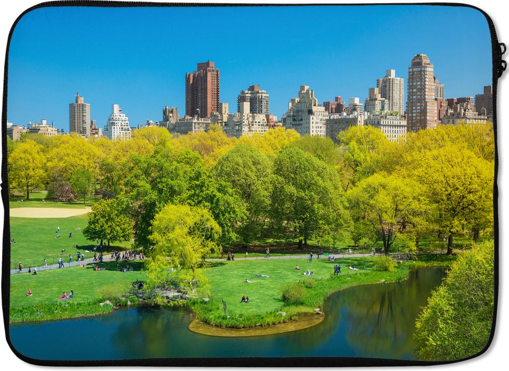 MuchoWow Laptop Hülle 14 ZollNew York - Central Park - Sommer Laptoptasche - Laptoptasche - Stoßsicher - Schutzhaube