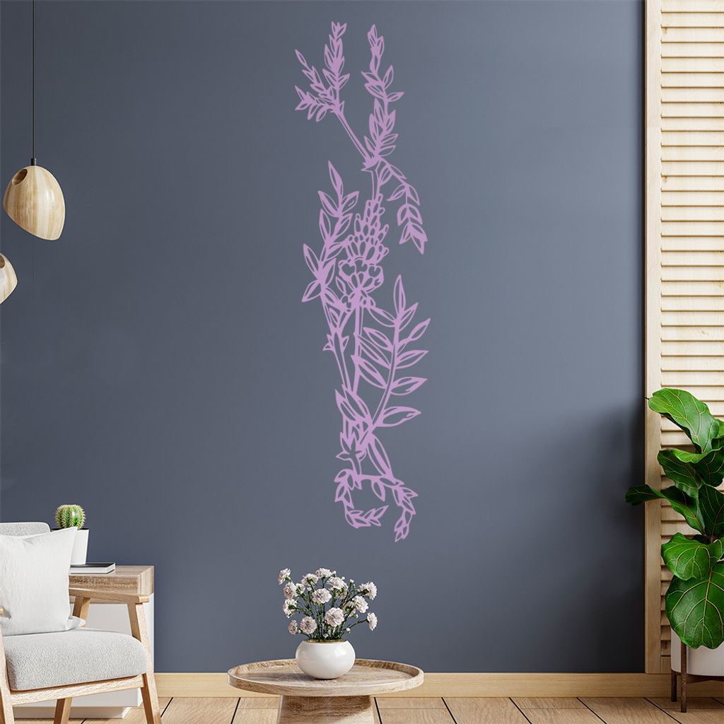 Blumen - Ranken Wandtattoo in 6 Größen - Wandaufkleber Wall Sticker - Dekoration, Küche, Wohnzimmer, Schlafzimmer, Badezimmer
