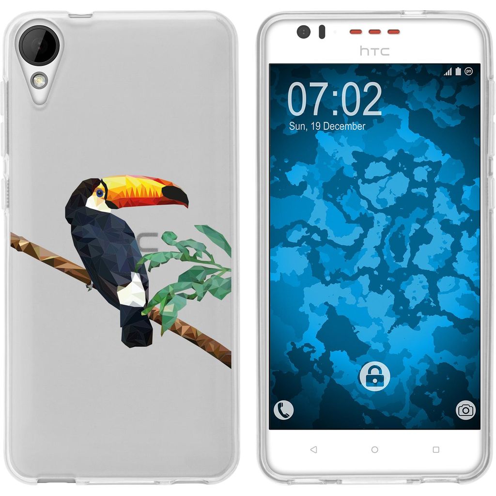 PhoneNatic Case kompatibel mit HTC Desire 825 Silikon-Hülle Vektor Tiere M5