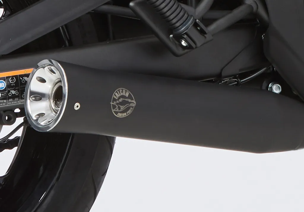 Silencieux FALCON Double Groove Inox Noir Mat - Finition Haute Qualité