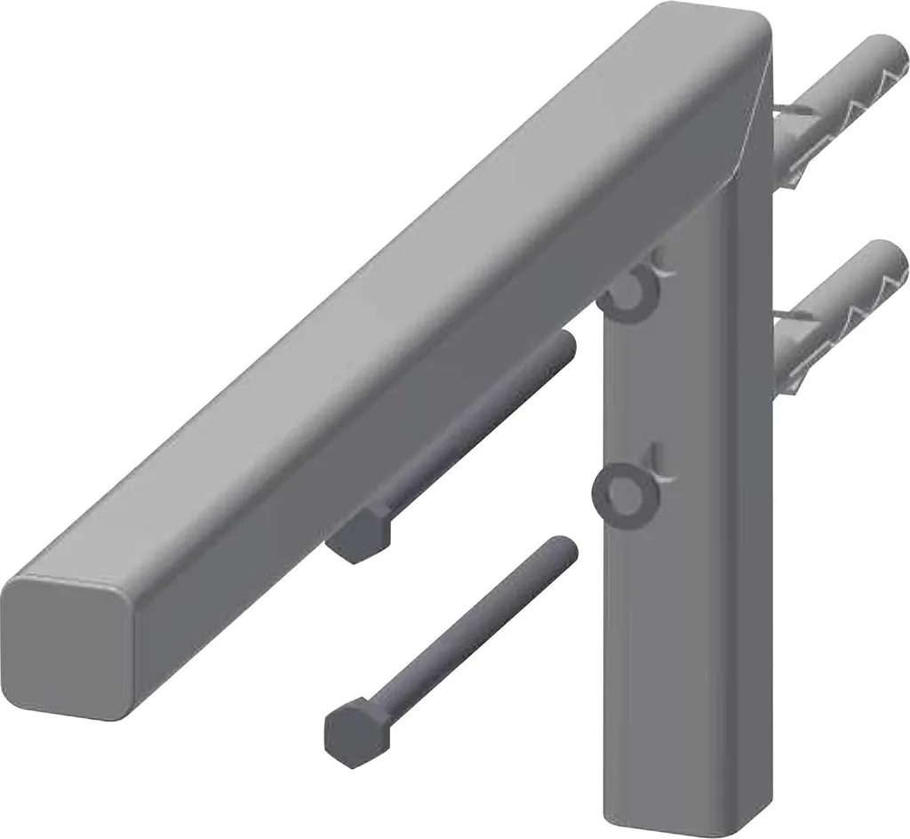 KWC VARIUS Supporto Sanitario MIRANIT in Acciaio Inox 30x170x370mm