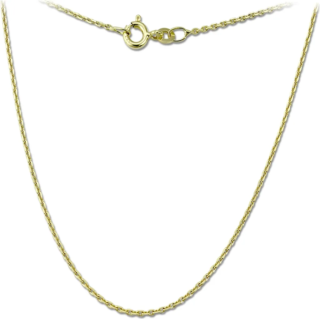 Collier en or 333 jaune maille fine 60cm, élégance et brillance GoldDream