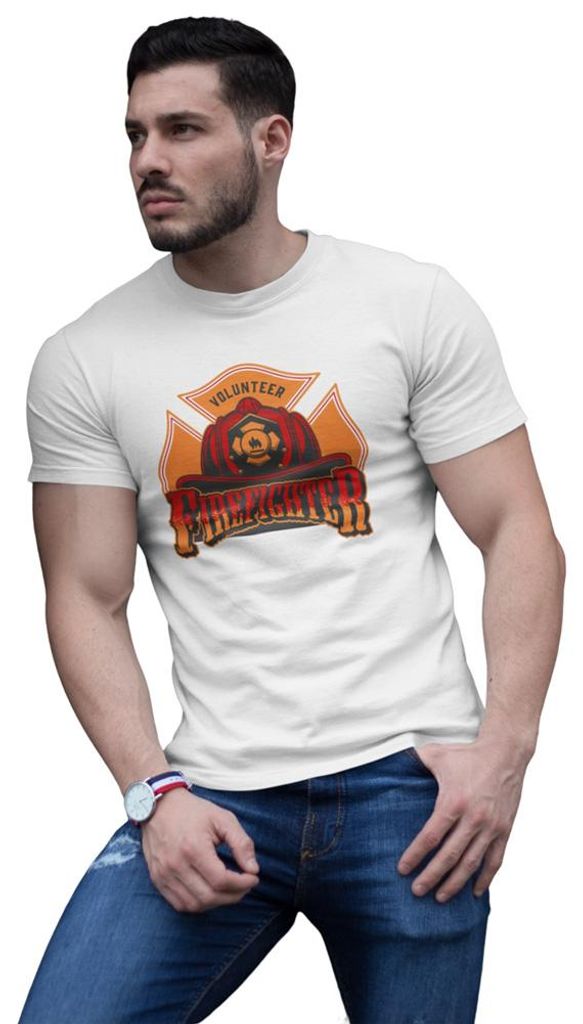 D&B Uni Polo ST00069 Fire Fighter Weiß-Größe 5XL
