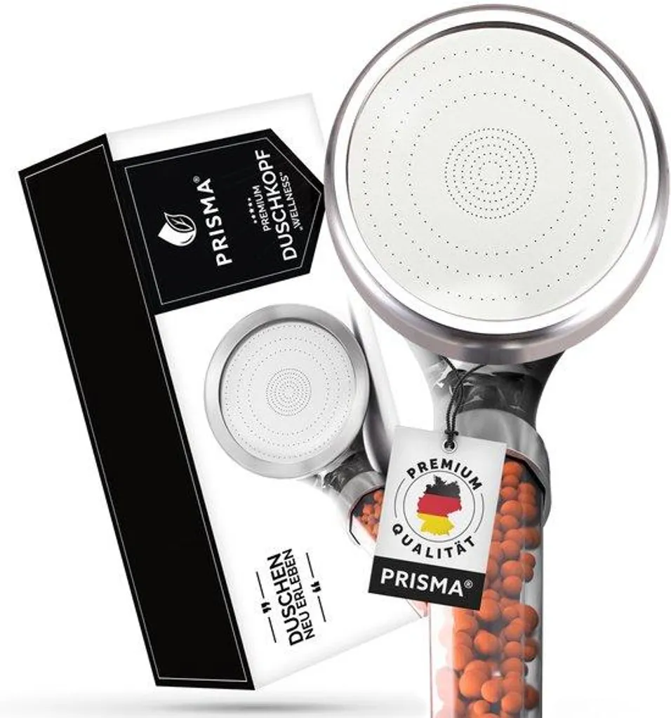 Pomme de douche PRISMA anti-calcaire pour booster la pression d'eau