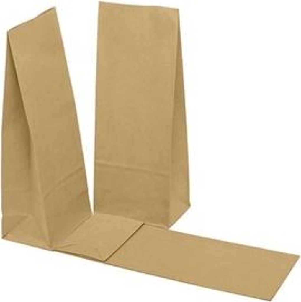 Paket Ökologische Papiertüte 100x70x260 Braun 100 Stück