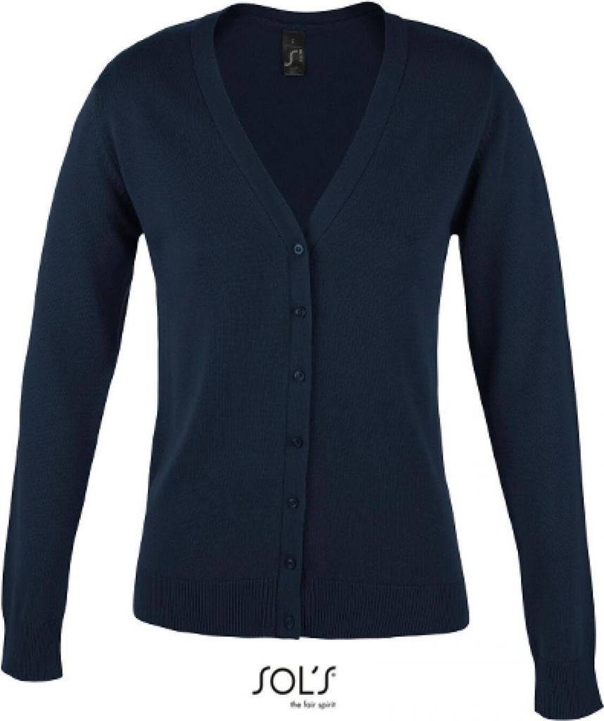 SOLs 90012 | Golden Women V-Neck Knitted Cardigan - Farbe: Navy - Größe: XL
