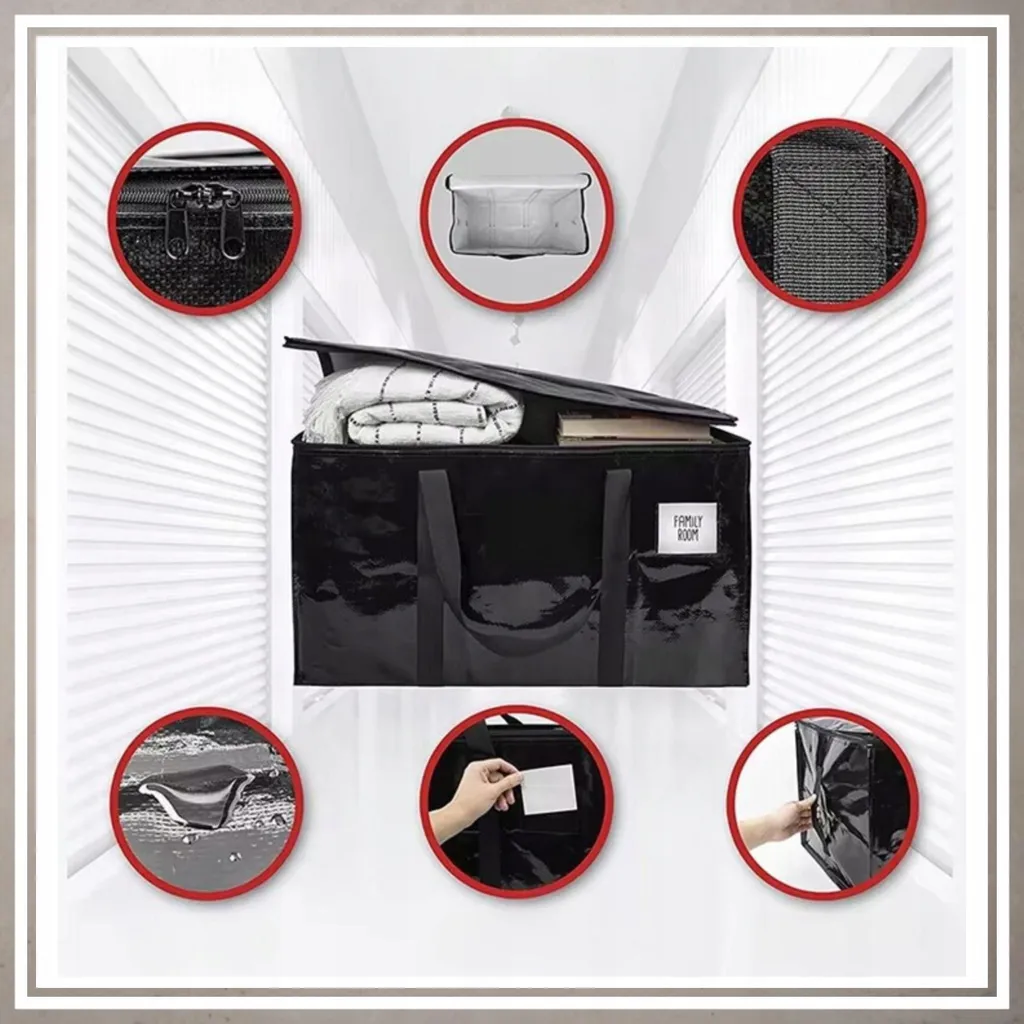 Sac de rangement polyvalent noir robuste pour optimiser votre intérieur - 7