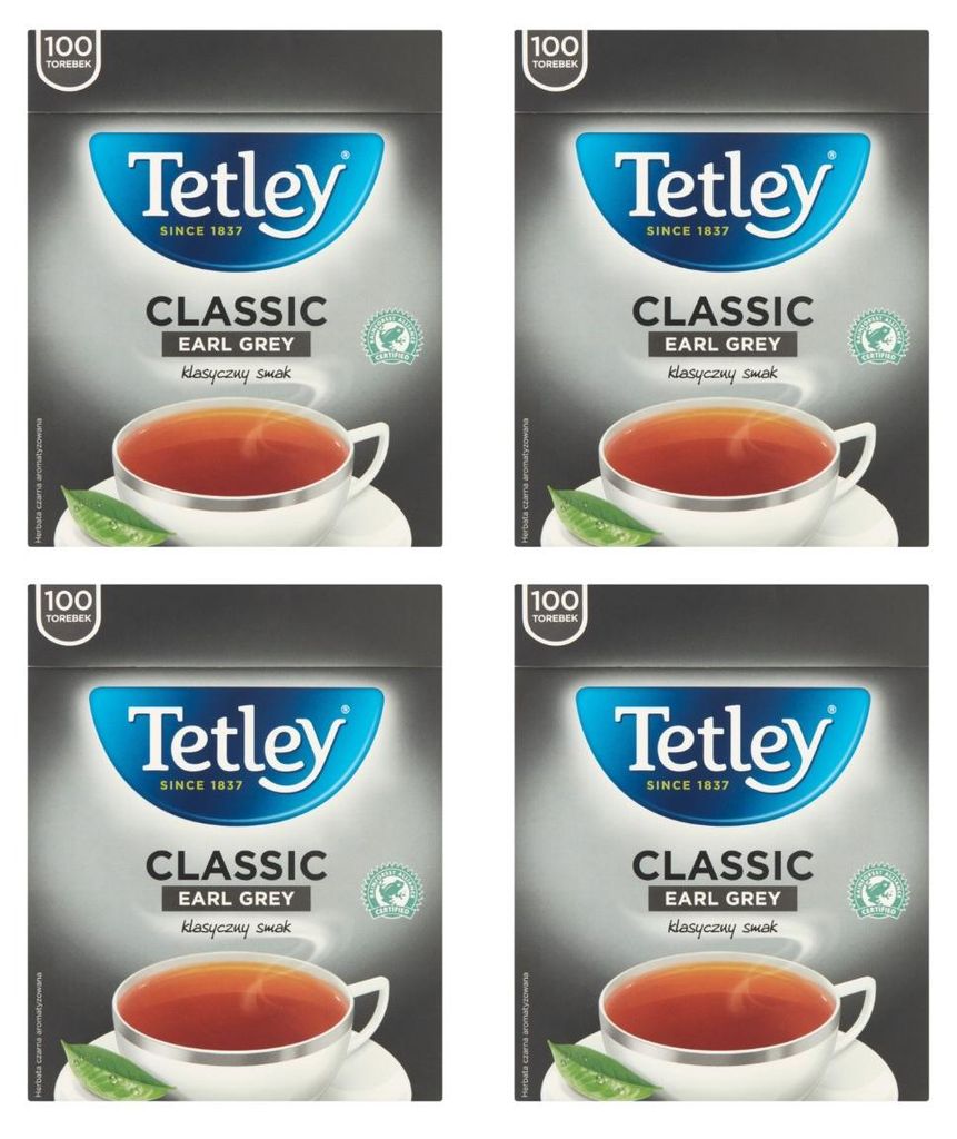 Tetley Classic Earl Grey Schwarztee 4x 100 Beutel - Produktbild 