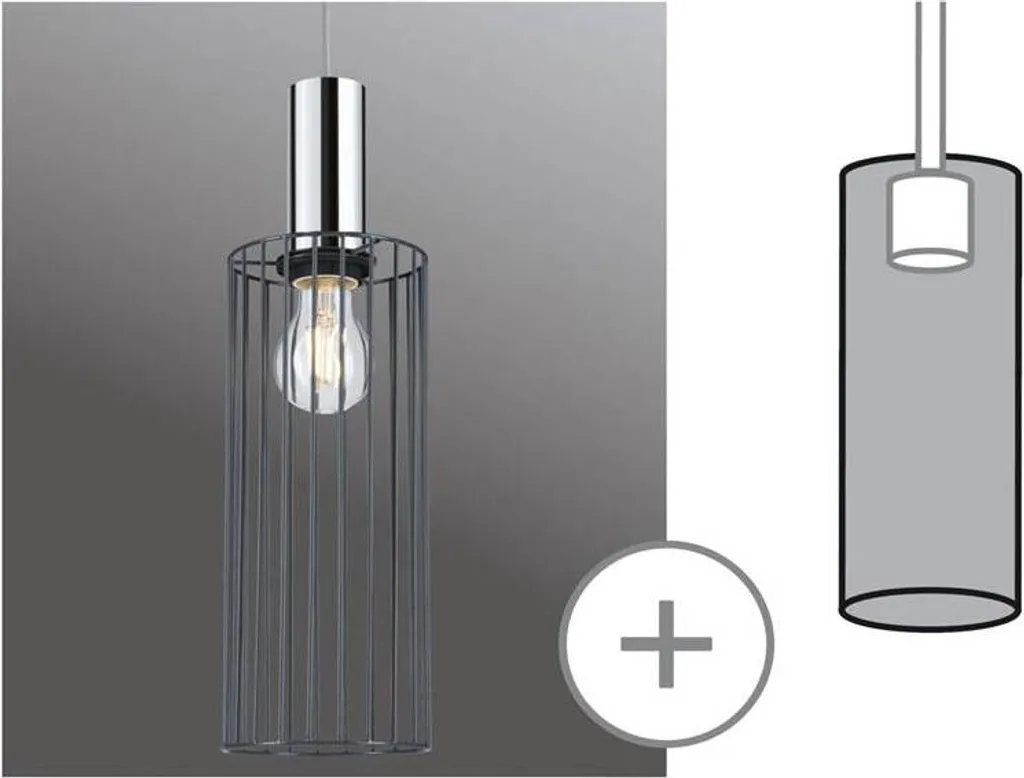 Abat-jour en Verre Anthracite 120mm pour Suspension URail Paulmann 2Easy