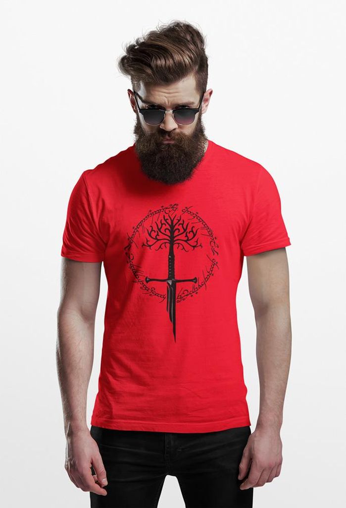 D&B 150 Uni Polo MO00083 Lord Of The Rings Rot-Größe XL