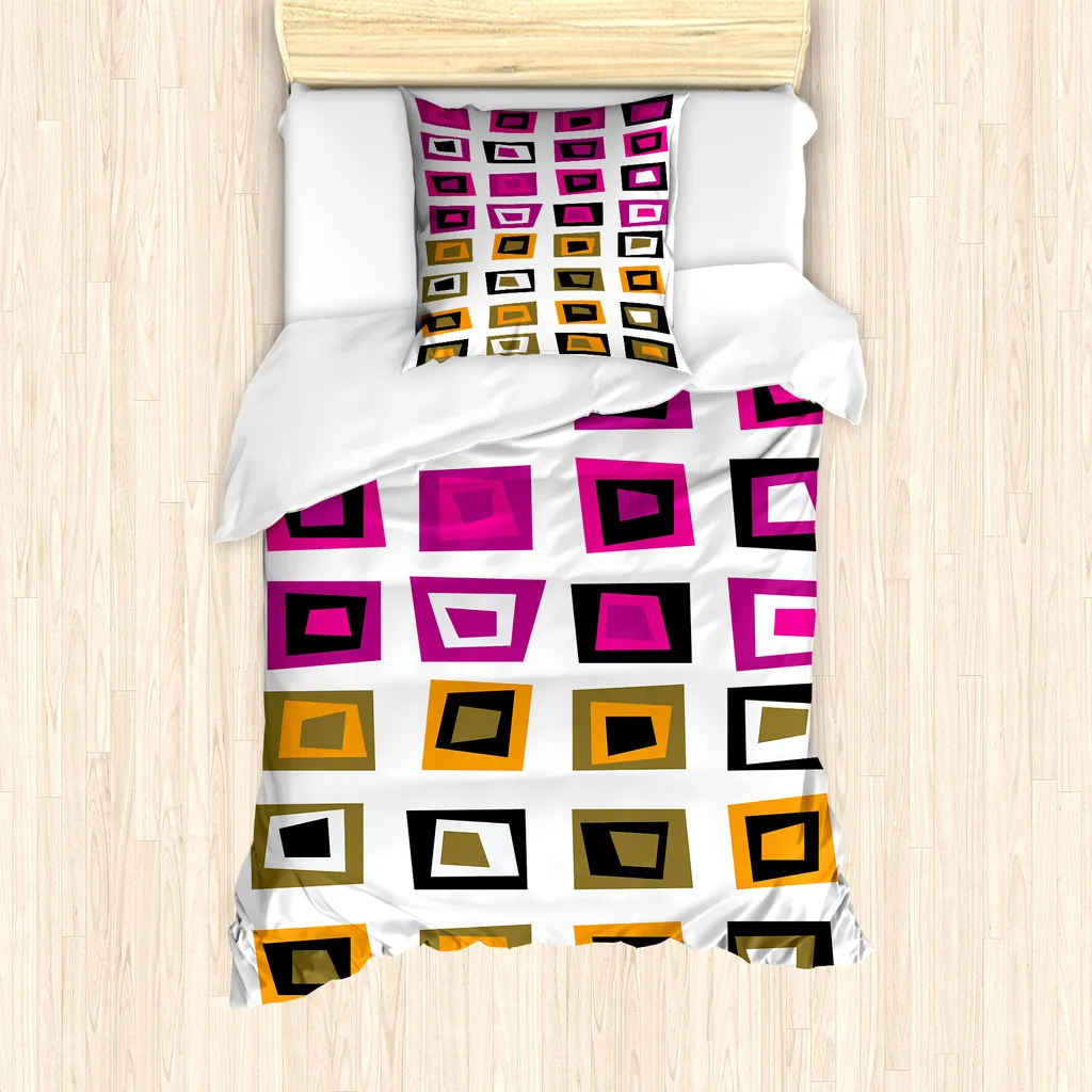 Set Copripiumino Retrò ABAKUHAUS 135x200 Anni '60 per Letto Singolo