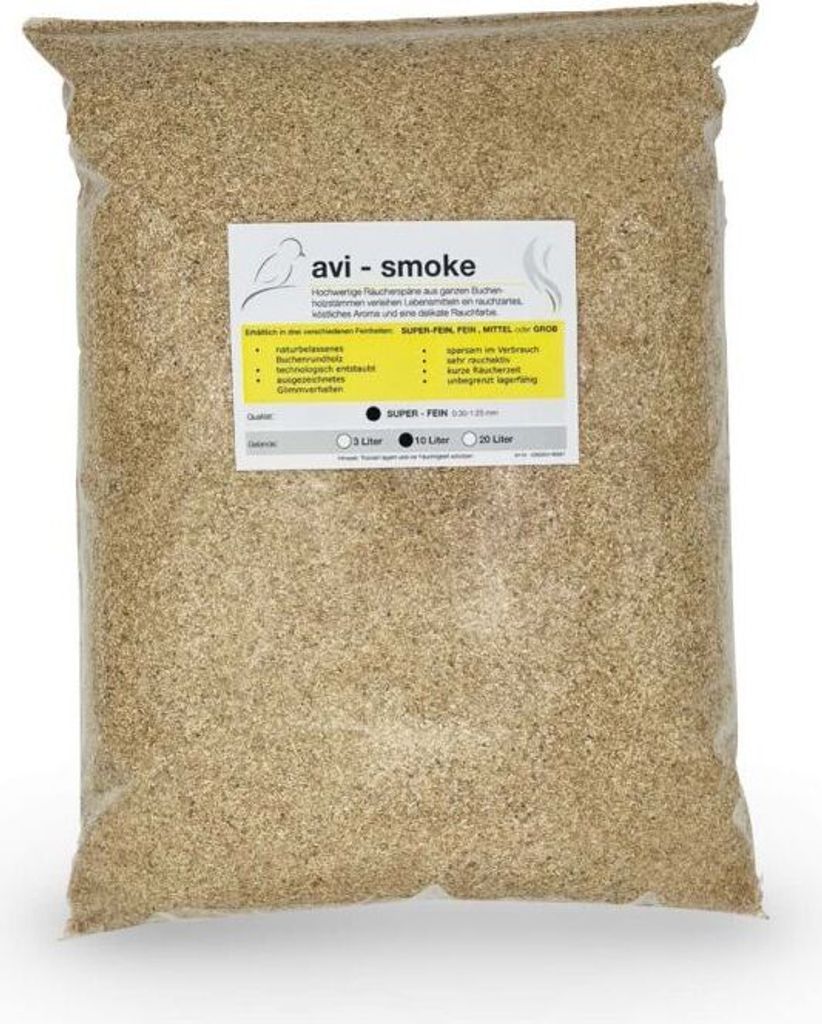 avi-smoke 10 Liter Räucherspäne super-fein