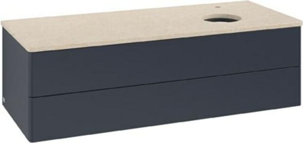 V&B Waschtischunterschrank ohne Frontstruktur Antao 120x36x50cm, HL, WBP botti., md b m Lac