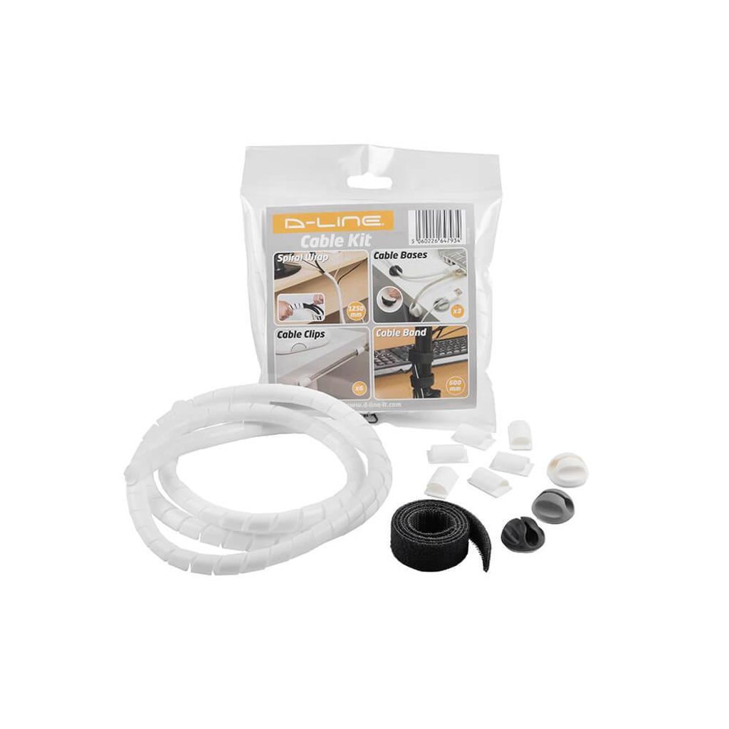 D-LINE Kabelhalter-Kit Weiß