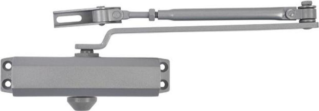 Economic Kleintürschließer mit Schloss, EN 3 (max. Breite 950 mm, Gewicht bis 65 kg), silber