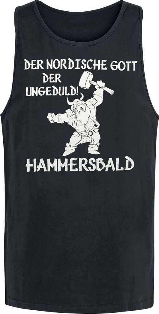 Sprüche Tank-Top Herren Der nordische Gott der Ungeduld! Hammersbald schwarz XL
