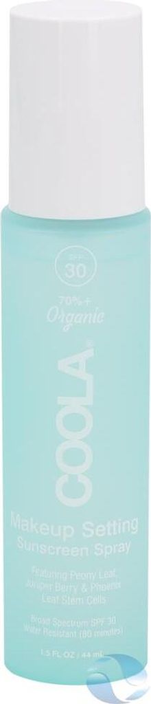 Coola LLC Makeup Setting Spray Organic SPF 30, 44 ml, Sonnenschutzspray, Gesicht, Pumpenflasche, Feuchtigkeitsspendend, Schutz, Beruhigend, Jeder H...