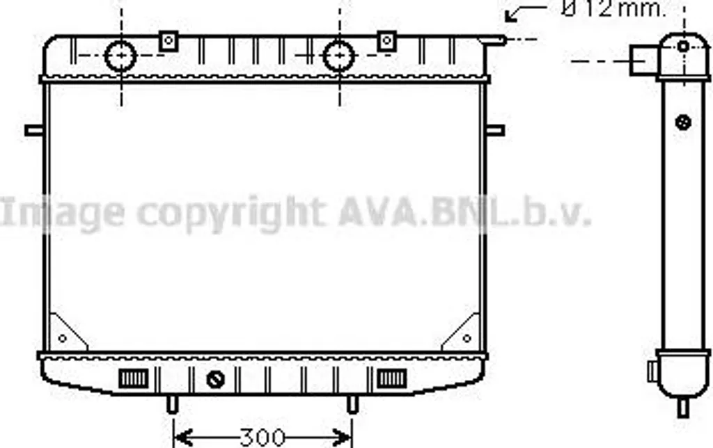Radiateur Moteur AVA OL2188 pour Frontera A - OE 1300121 de Qualité