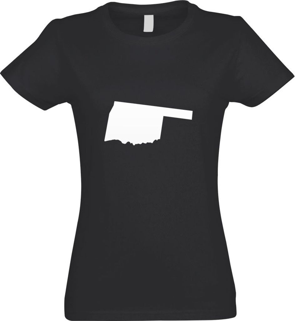 Kiwistar - T-Shirt tailliert - Damen - Graphit - USA - Bundesstaat - Oklahoma - mit Motiv Bedruckt - Funshirt Design - Sport - Freizeit - Damen - S