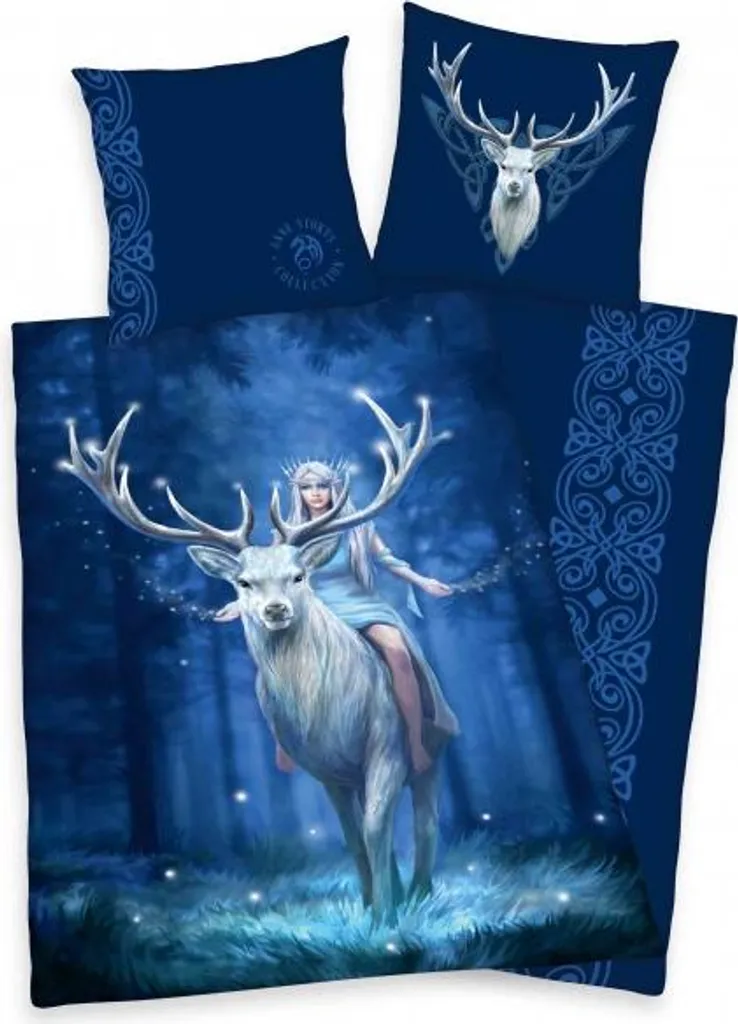 HERDING biancheria da letto reversibile in cotone ANNE STOKES Fantasy, 140/200+70/90