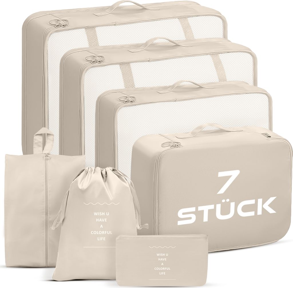Packwürfel-Set Koffer- oder Taschenorganizer Packtaschen - Produktbild 