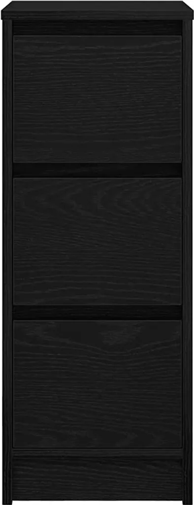 Mobiletto Contenitore Nero 29,5x34x76 cm - vidaXL Look Rovere - 5