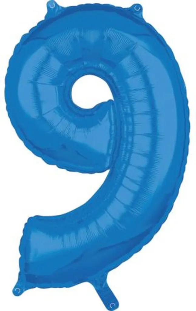 Ballon Chiffre 9 Bleu XL Durable : Décoration Anniversaire sans Fuite