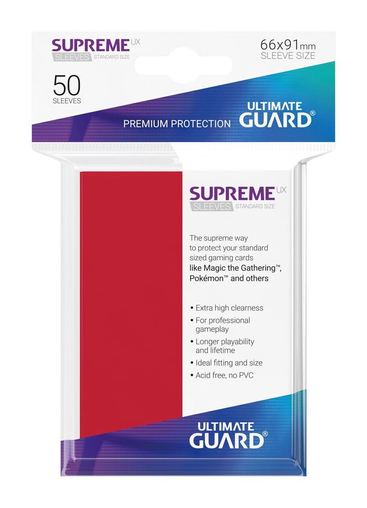 Ultimate Guard Supreme UX Sleeves Standardgröße Rot (50)
