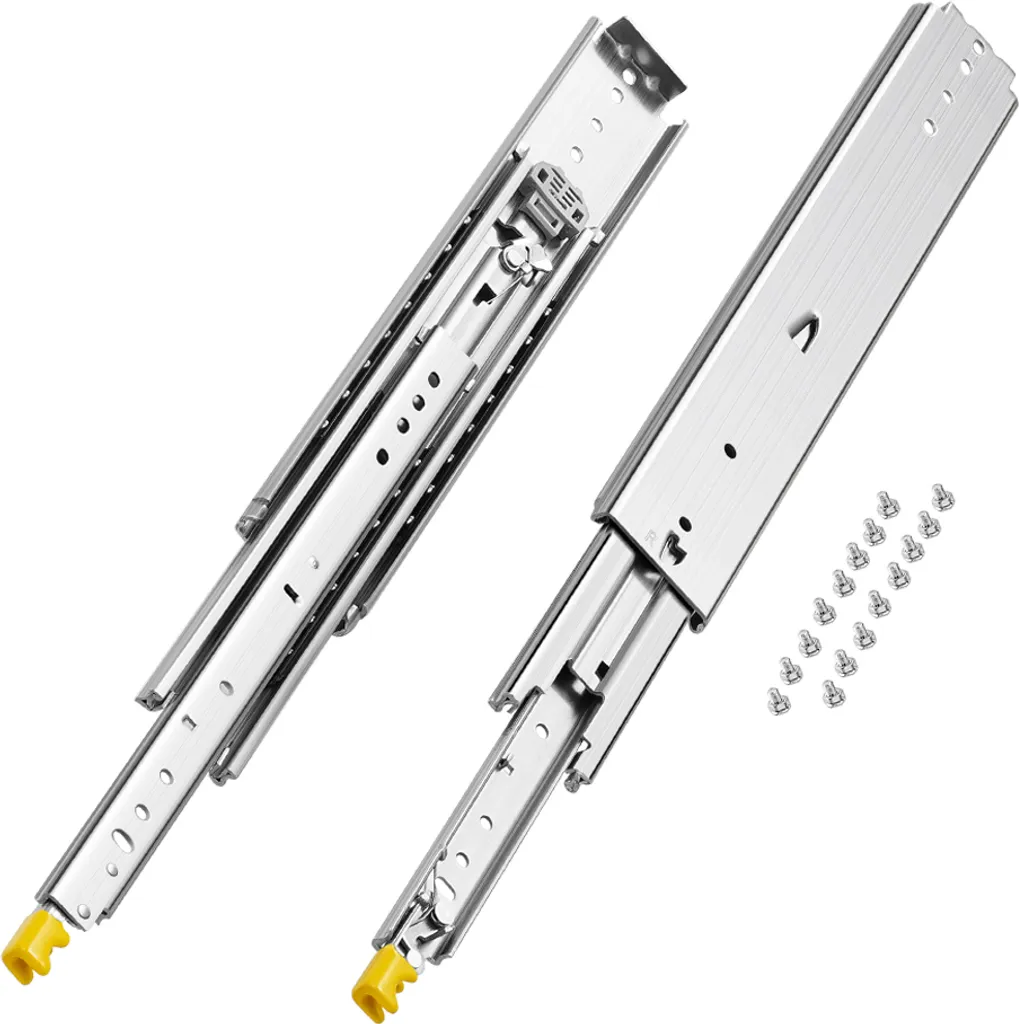 VEVOR Guide per cassetti da 457 mm ad estrazione totale, guide telescopiche bloccabili, 1 coppia di guide per cassetti, portata 500 lb, guide montate lateralmente