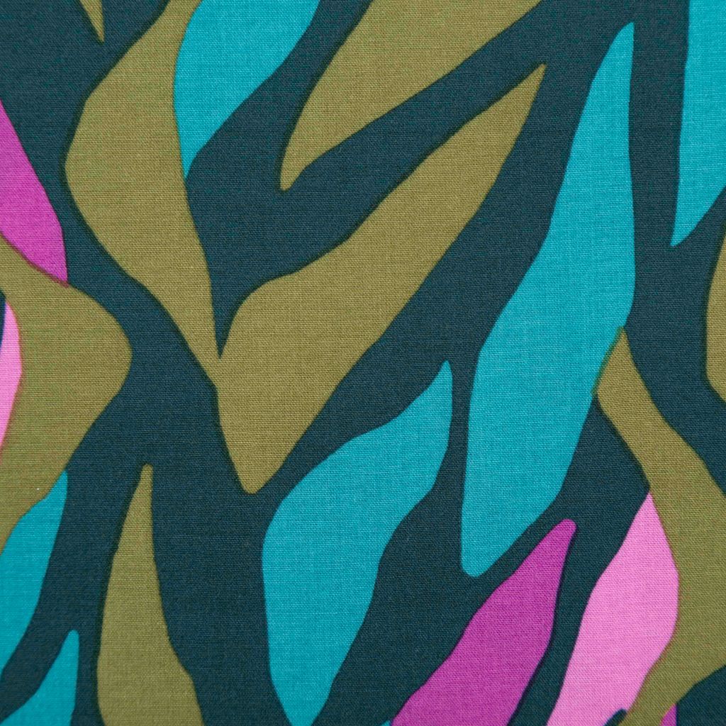 Viskose Stoff Lenzing EcoVero Abstract grün pink 1,38m Breite