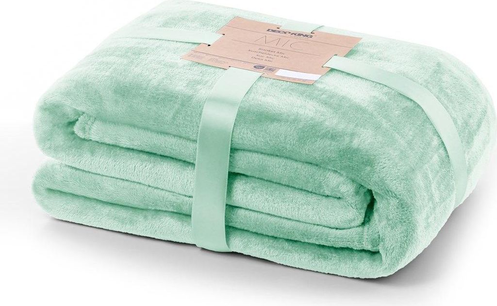 Kuscheldecke Tagesdecke Weich Wohndecke Sofadecke Decke 240 GSM Mic 70x150 cm Mint