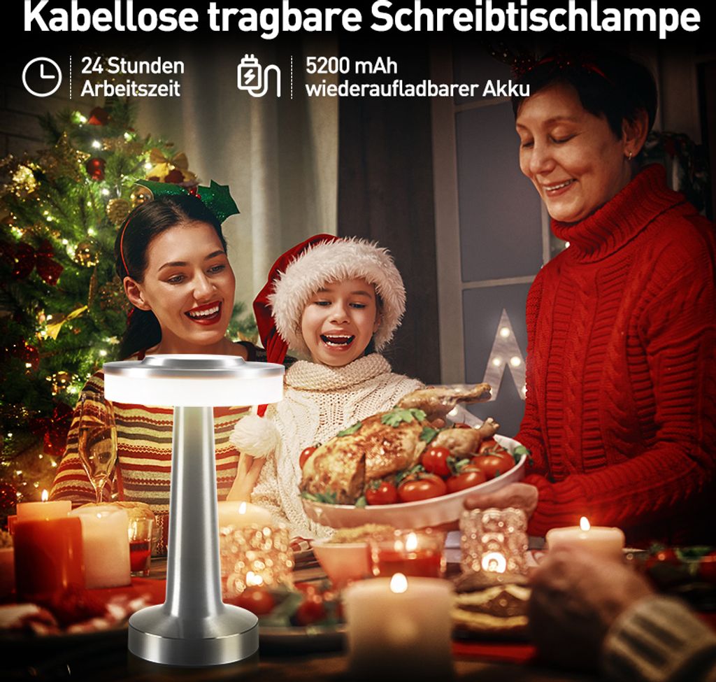 Schreibtischlampe,Nachttischlampe,Nachtlicht, Touch Produktbild 6