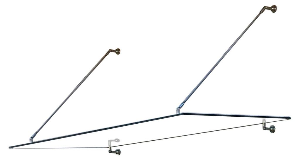 HOME DELUXE - Glasvordach Klarglas - Maße: 150 x 90 cm - Produktbild 